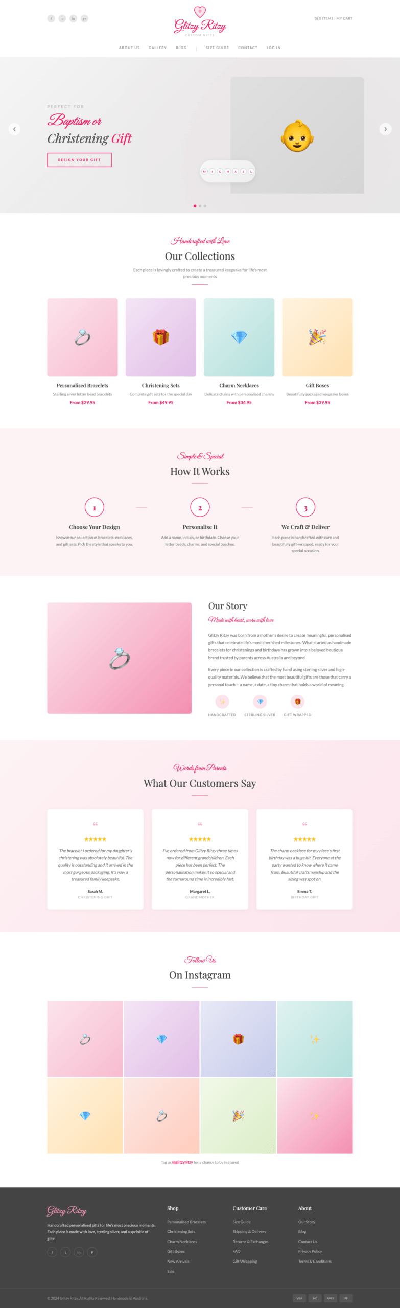 Glitzy Ritzy desktop view