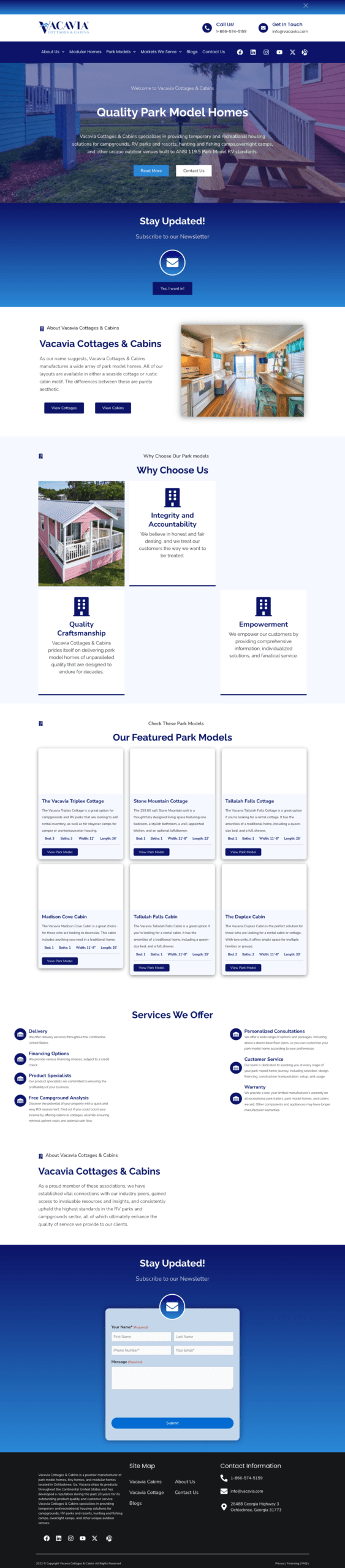 Vacavia desktop view